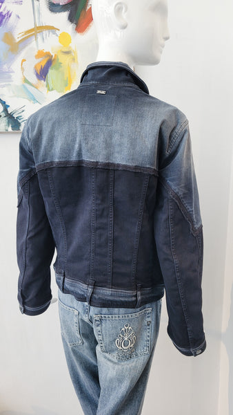 Jeansjacke Patchwork mit Details