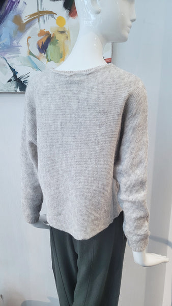 Pulli leicht, kastig (grau melliert)