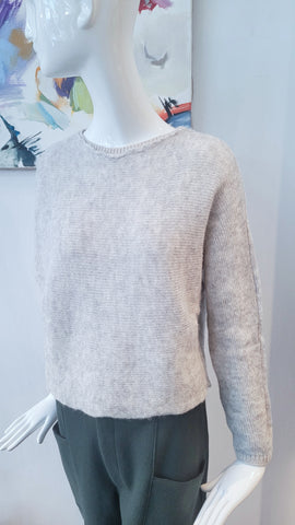 Pulli leicht, kastig (grau melliert)
