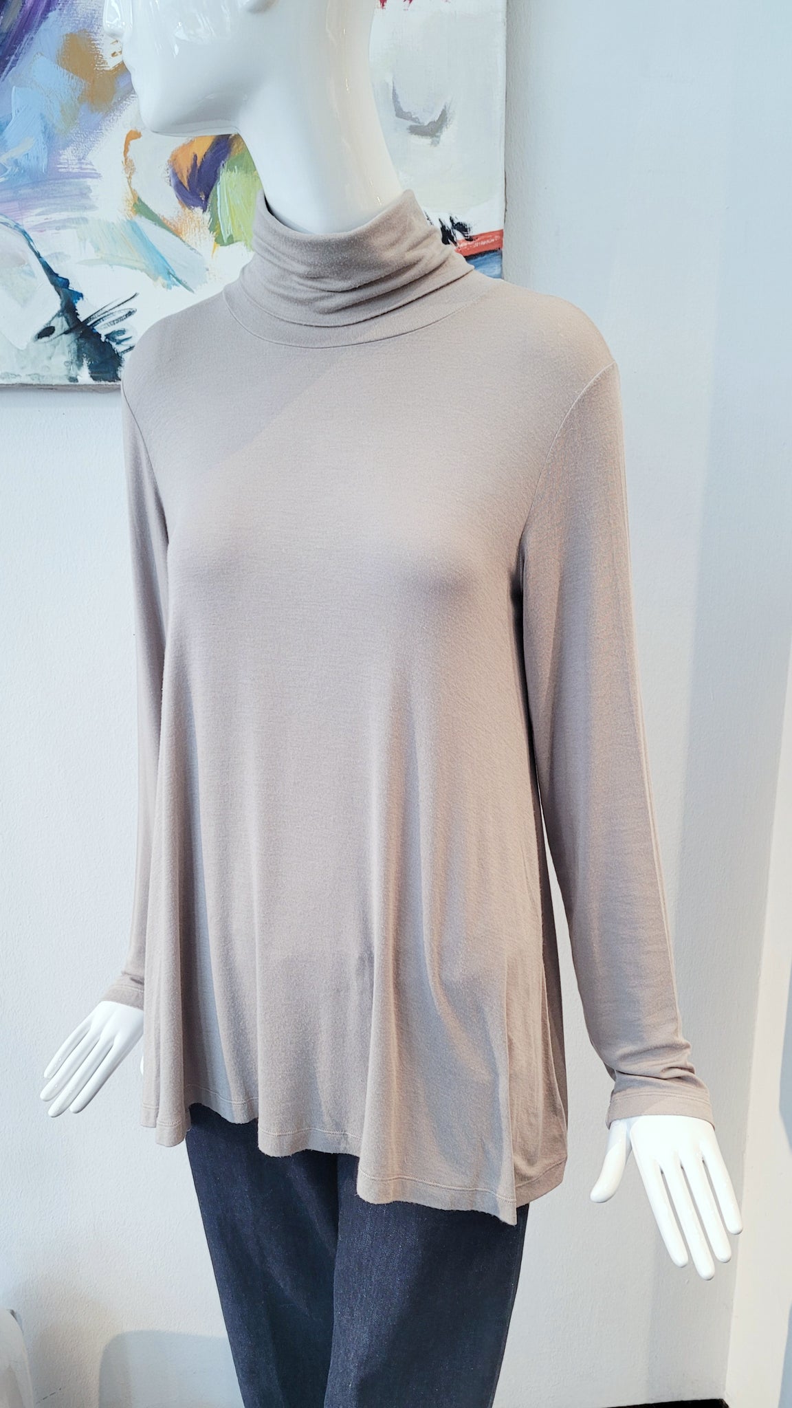 Rollshirt  A-Form (taupe)