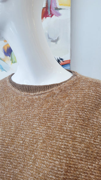 Pulli leicht, kastig (tabak melliert)