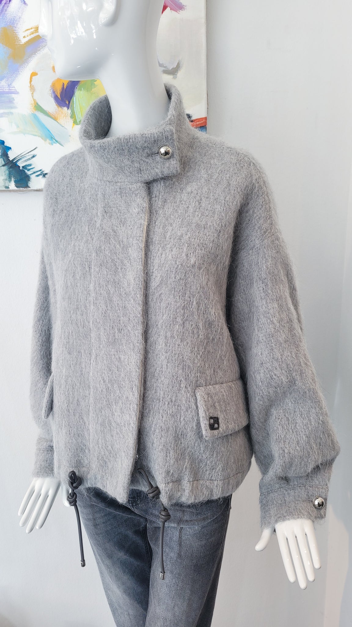 Jacke overs. soft (h.grau)