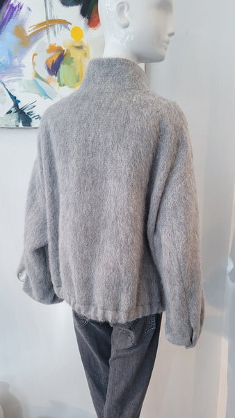 Jacke overs. soft (h.grau)