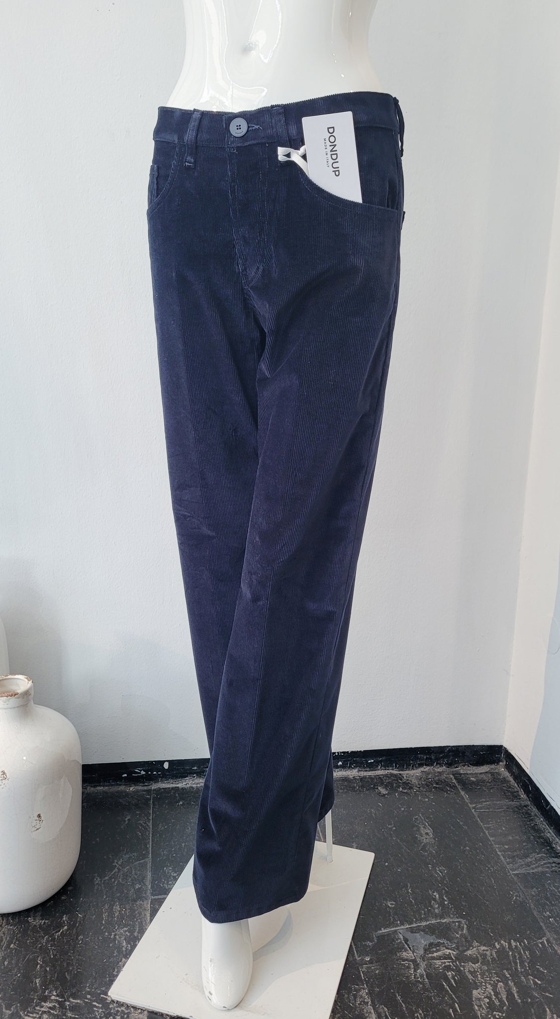 Cordhose, weit (d.blau)
