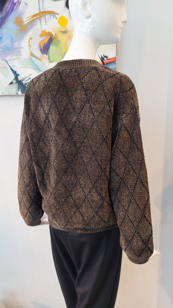 Pulli Diamant mit Lurex (braun)