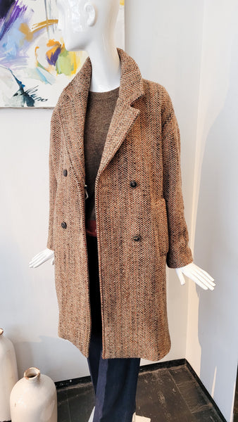 Mantel Fischgrätmuster (Multicol.)