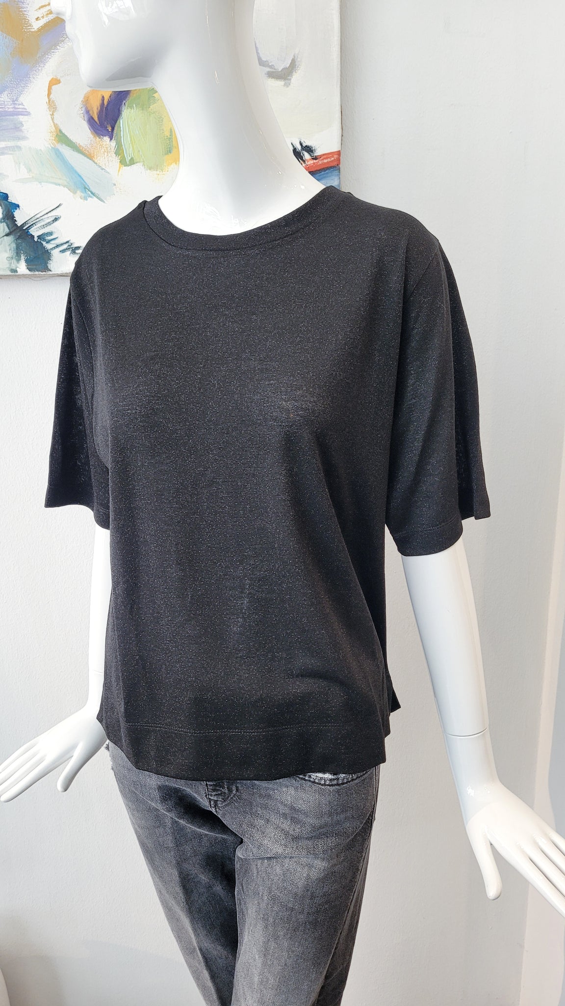 Shirt overs. Lurex (schwarz)