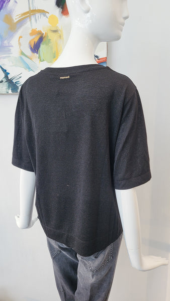 Shirt overs. Lurex (schwarz)