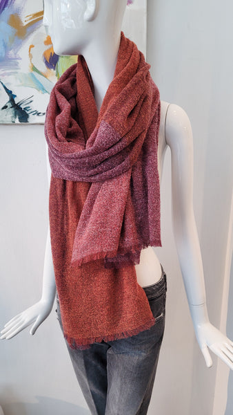 Tuch Boucle (3 Rottöne)