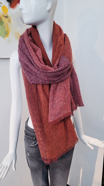 Tuch Boucle (3 Rottöne)