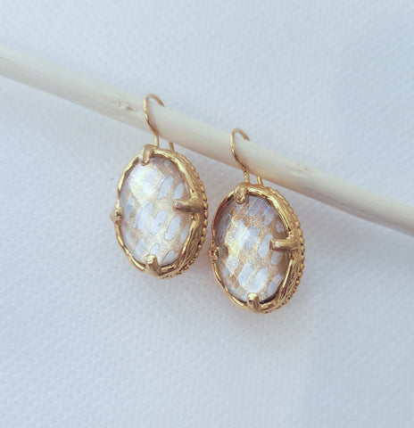 Ohrringe in champagne