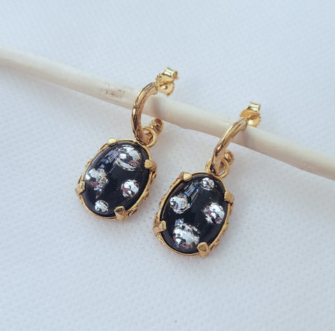 Ohrringe schwarz bubble