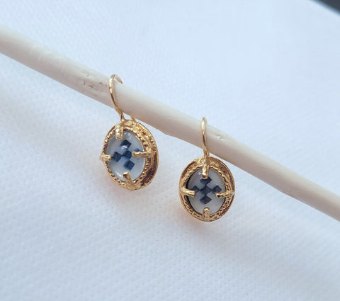 Ohrringe klein blau