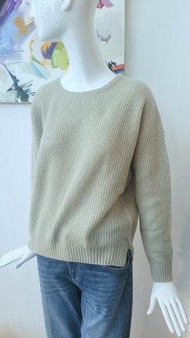 (NEU!) Pulli in Kaschmir/Seide (salbeigrün)