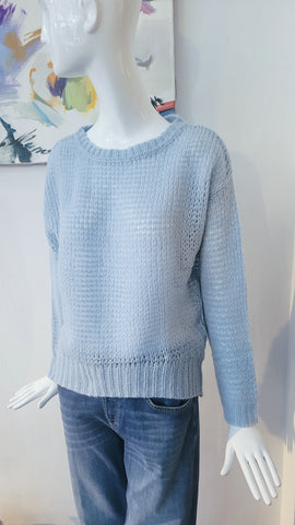 (NEU!) Pulli in Kaschmir/Seide (blau)