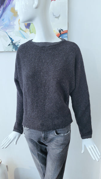 Pulli leicht, kastig (anthrazit melliert)(-20%)