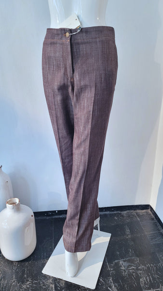 Hose mit Schlag (braun/nat.)