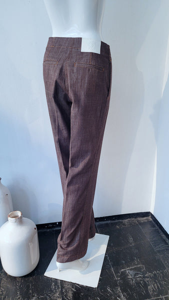 Hose mit Schlag (braun/nat.)