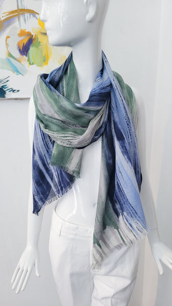 Tuch (blau/ grün)