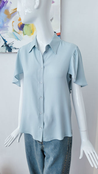 Bluse mit besond. Ärmel (turkis)