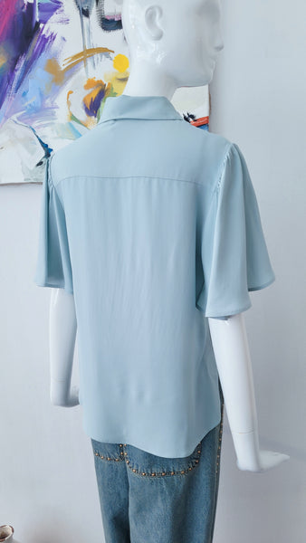 Bluse mit besond. Ärmel (turkis)