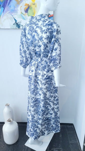 Leinenkleid mit Gürtel & Unterkleid