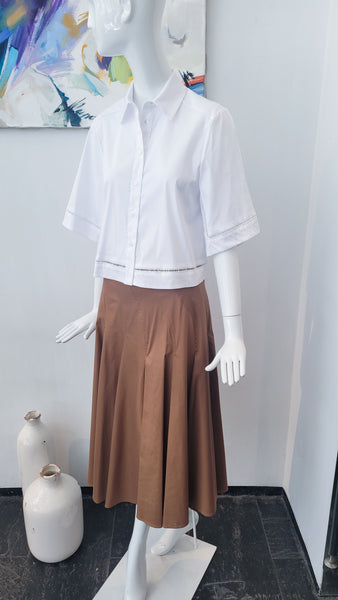 Bluse mit Lochstickerei (weiss)