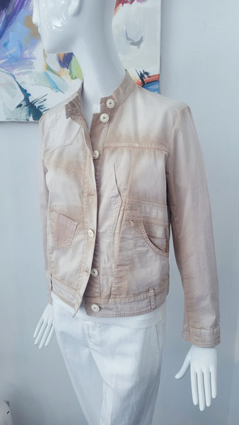Jacke mit farb. Details (beige)(-30%)