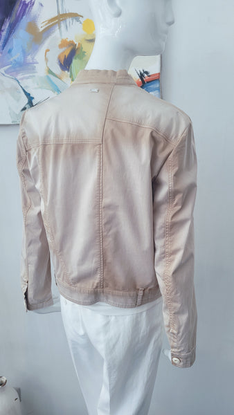 Jacke mit farb. Details (beige)(-30%)