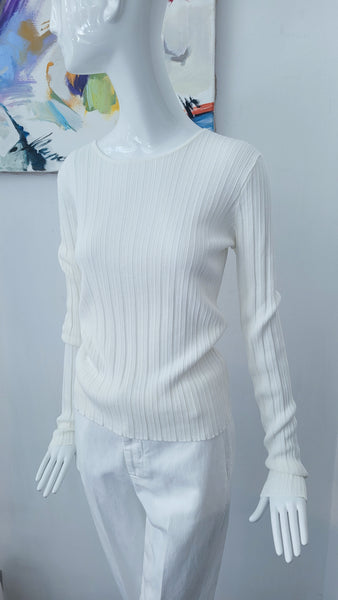 Pulli Rippenstrick (weiß)(-30%)