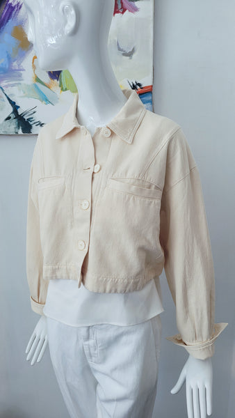 Jacke kurz overs. (beige) (-30%)