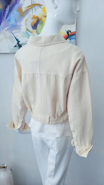 Jacke kurz overs. (beige) (-30%)