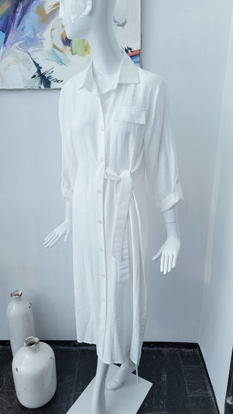 Hemdkleid asymetr. (weiß)