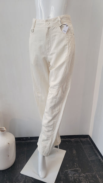 Hose, aus Leinen-Baumwollmix (vanille)(-30%)