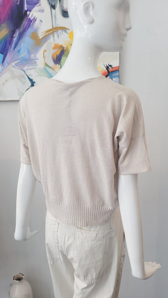 Pulli Feinstrick kurz (beige)