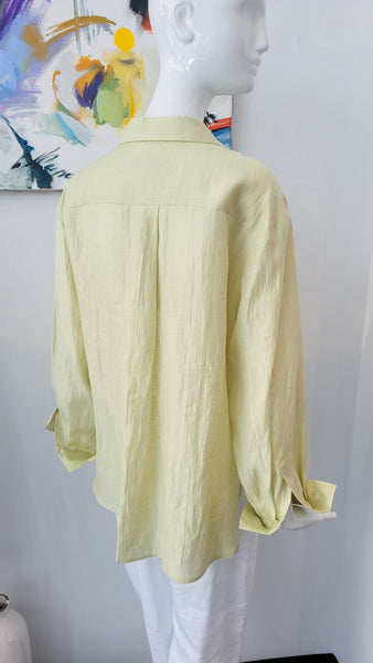Hemd mit Leinen  (limette)
