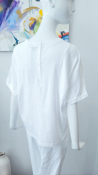 Shirt geknöpft, overs. (weiß)