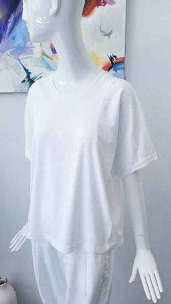 Shirt geknöpft, overs. (weiß)