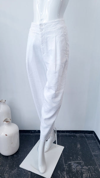 Hose in Leinenmix (weiss)