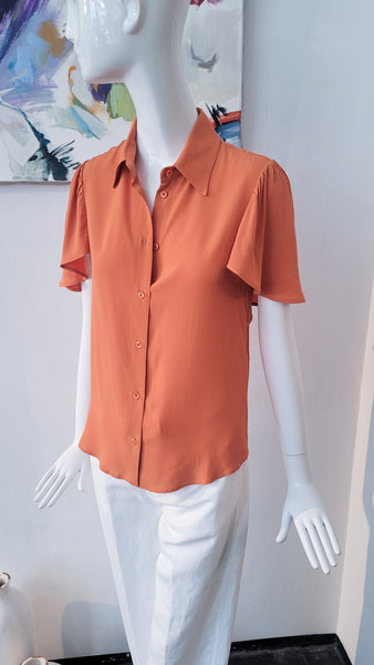 Bluse mit besond. Ärmel (orange)