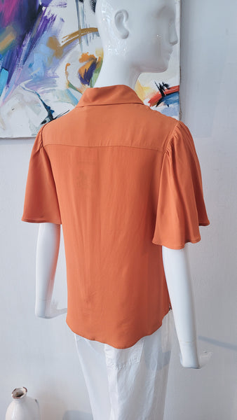Bluse mit besond. Ärmel (orange)