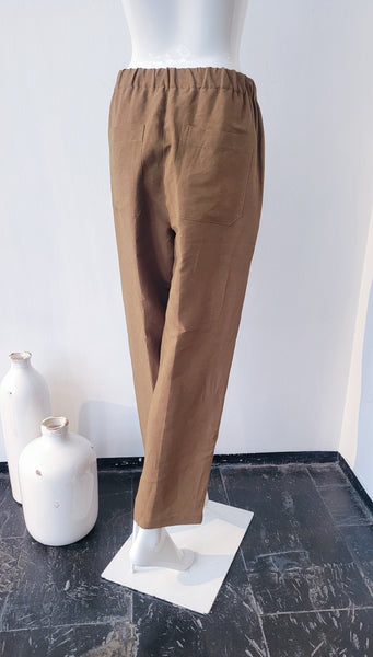 Hose Leinenmix (braun)