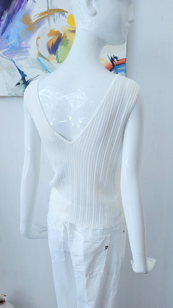 Top Rippenstrick (weiß)(-30%)
