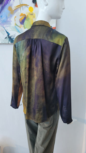 Bluse mit "Fleckenprint" (multicolor)