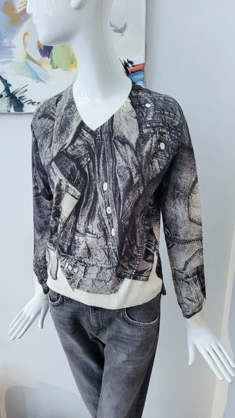 Baumwollpulli mit Print