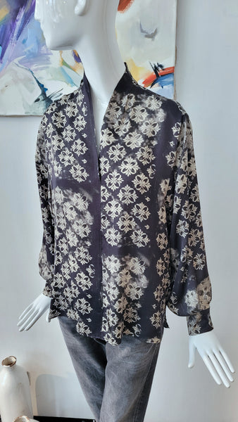Bluse mit Mosaikprint