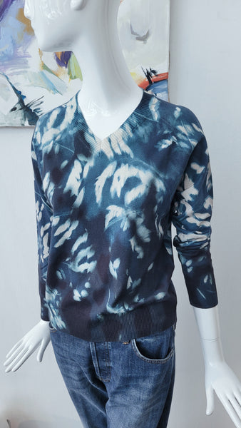 Baumwollpulli mit Print (blau-mix)