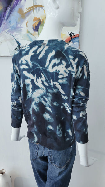 Baumwollpulli mit Print (blau-mix)