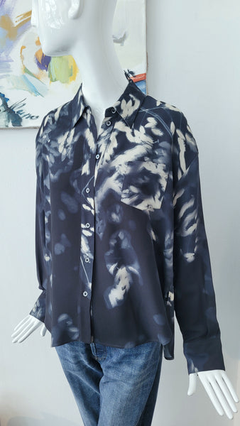 Bluse mit Print (blau-mix)