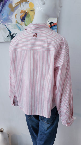 Bluse gestreift (rose)